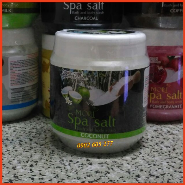 [Hàng chính hãng] Muối Tắm Tẩy Tế Bào Chết Mori Hương Dừa Spa Salt Bath &amp; Body Scrub Thái Lan