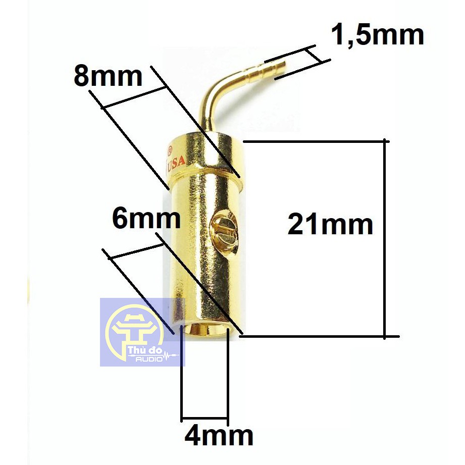 Bộ 04 cái Jack loa mỏ chim đồng LITON