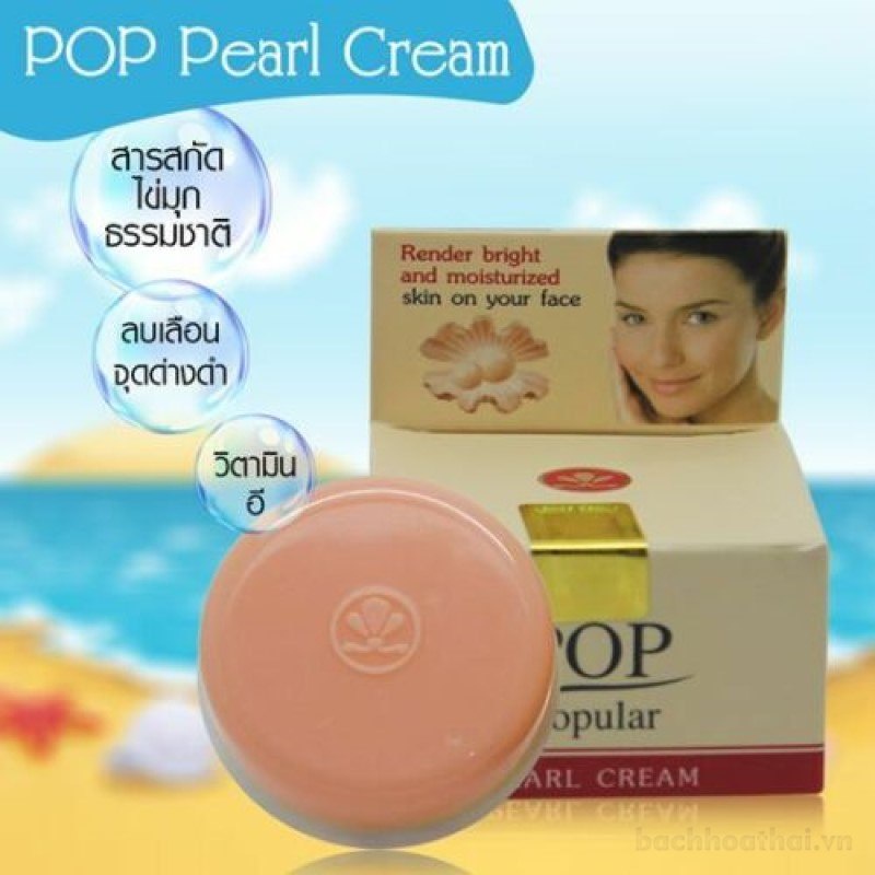 Kem ngọc trai ġiảm mụȵ, ņám tàn nhanǥ làm trắŉg da POP PoPular Pearl Cream Thái Lan