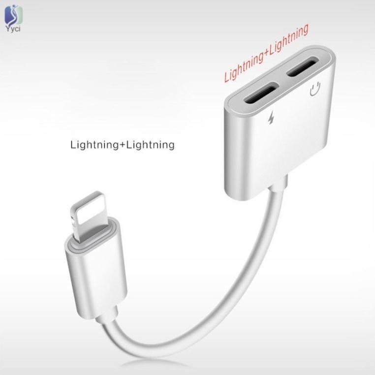 [Có Mic + Sạc Nhanh] Cổng Chuyển Đổi + Giắc Chia Cổng iPhone 7/8/X/11 Thành cổng sạc + Tai Nghe Chân Lighning QT