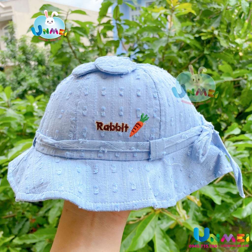 Nón bé gái từ 4-36 tháng rộng vành chống nắng - vải mềm thoáng khí