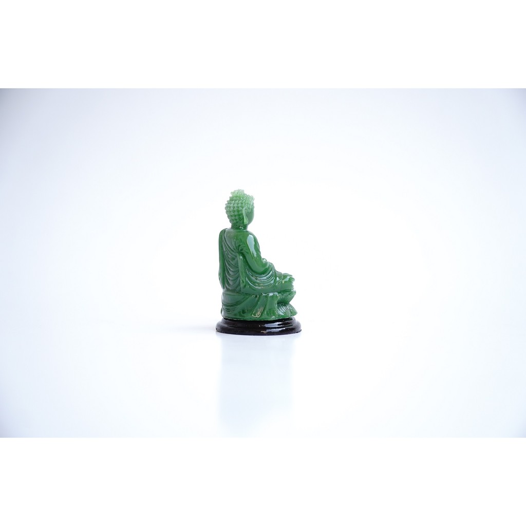 Tượng Phật A Di Đà ngồi ngọc xanh - Cao 6cm