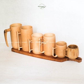 Ly tre có quai - Ly tre handmade - Bamboo cup