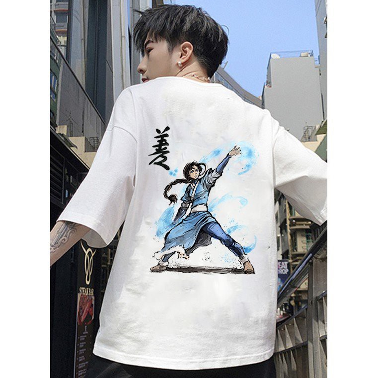 Áo thun unisex form rộng phong cách Nhật Bản đẹp độc lạ vải dày mịn 2019T1608