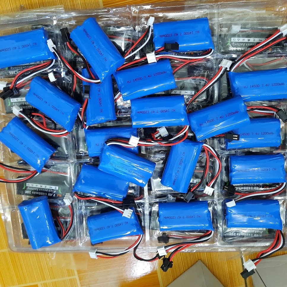 Pin 14500 7.4V 1200mAh dùng cho xe điều khiển cổng nối SM