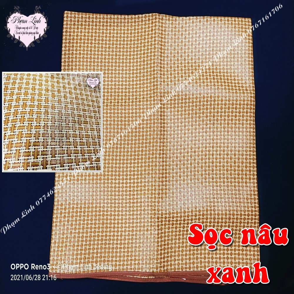 Chiếu điều hòa sợi mây nhân tạo 3D mát không hầm bí có chun cố định góc đủ kích thước