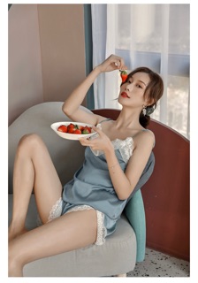 QQ422 Bô đồ ngủ lụa satin