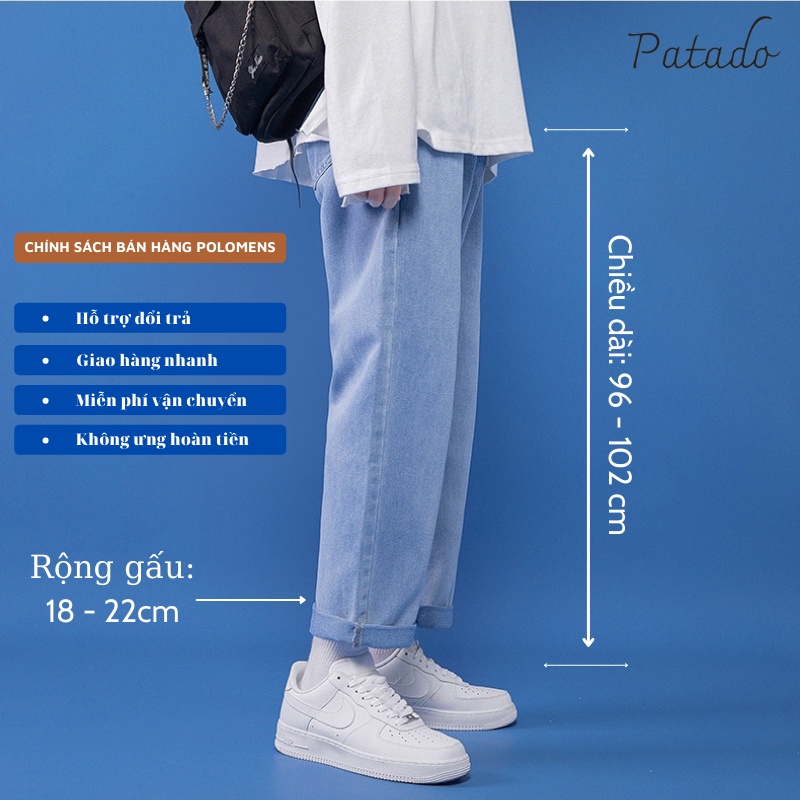 Quần jean nam baggy ống suông rộng , Quan jean nam nữ Ulzzang Unisex TR01 hottrend 2021 , cam kết không phai  màu