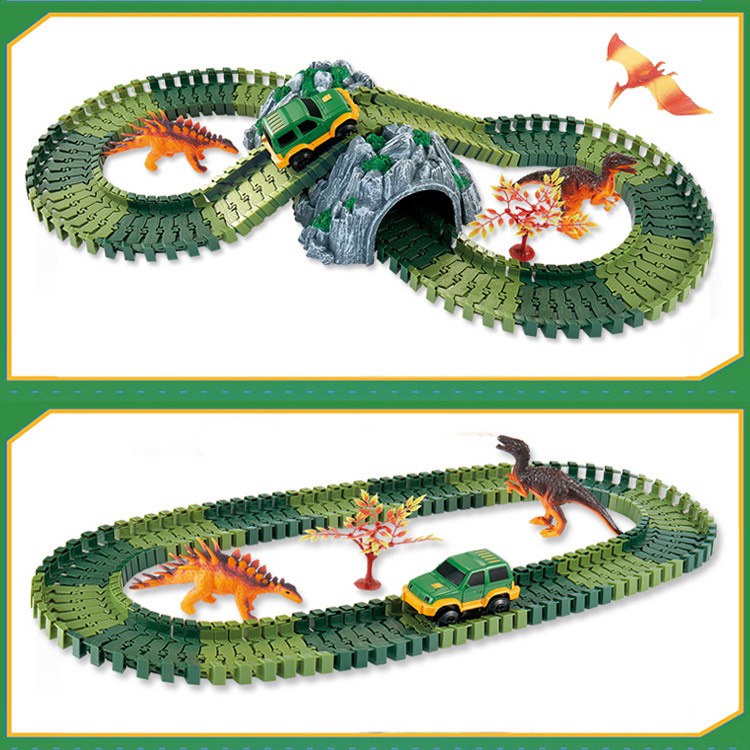 Bộ Lắp Ráp Đường Đua Khủng Long -Ô Tô Vui Nhộn - MH: B0347