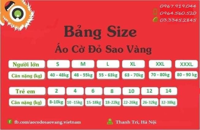 Áo cờ đỏ sao vàng mặc nhóm đồng phục chất đẹp