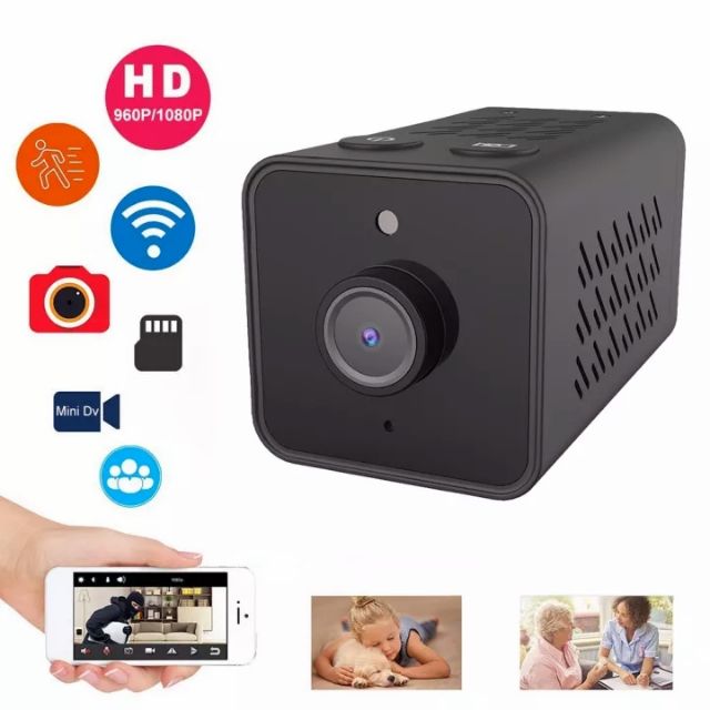 Camera mini IP WiFi siêu nhỏ pin sạc Full HD 1080P không dây an ninh, giám sát hồng ngoại ban đêm WJ11 | BigBuy360 - bigbuy360.vn