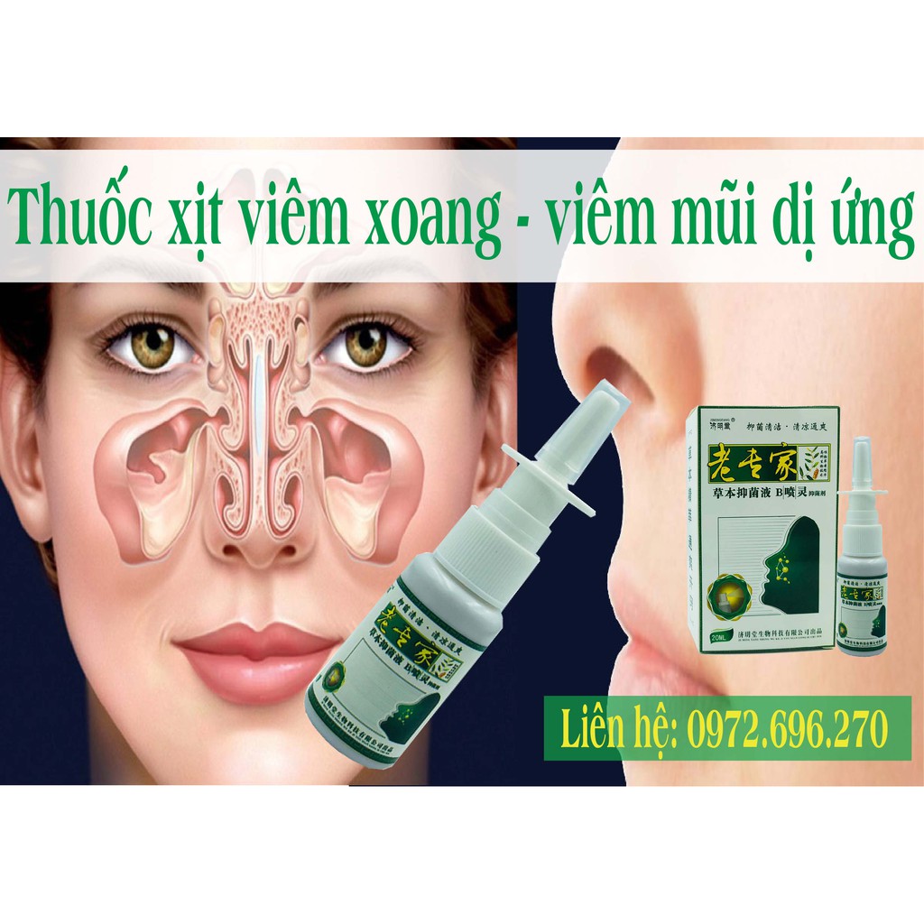 Xịt vệ sinh mũi sổ mũi, nghẹt mũi, xoang mũi JIMINGTANG 20ML