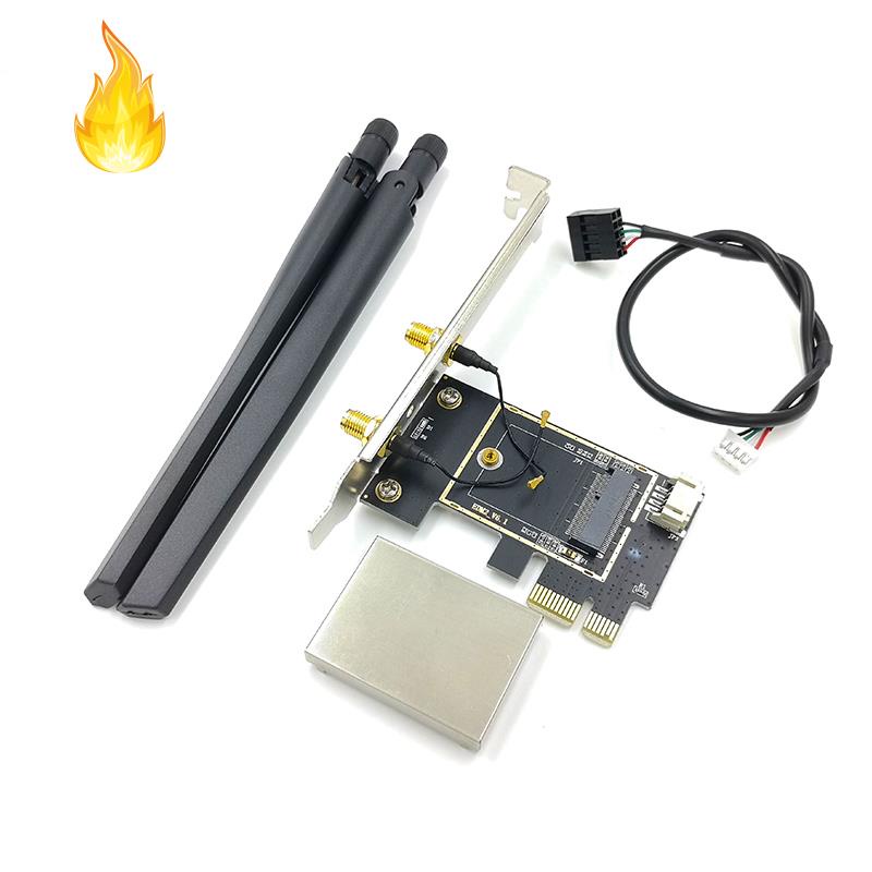 Thẻ mạng không dây PCIE WiFi Bluetooth cho máy tính để bàn AX200 9260AC