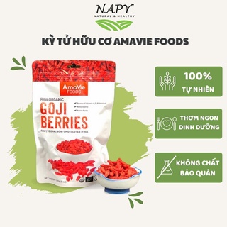 Kỷ tử hữu cơ organic amavie foods 170g, kỷ tử đỏ tự nhiên tốt cho sức khỏe - napy healthy