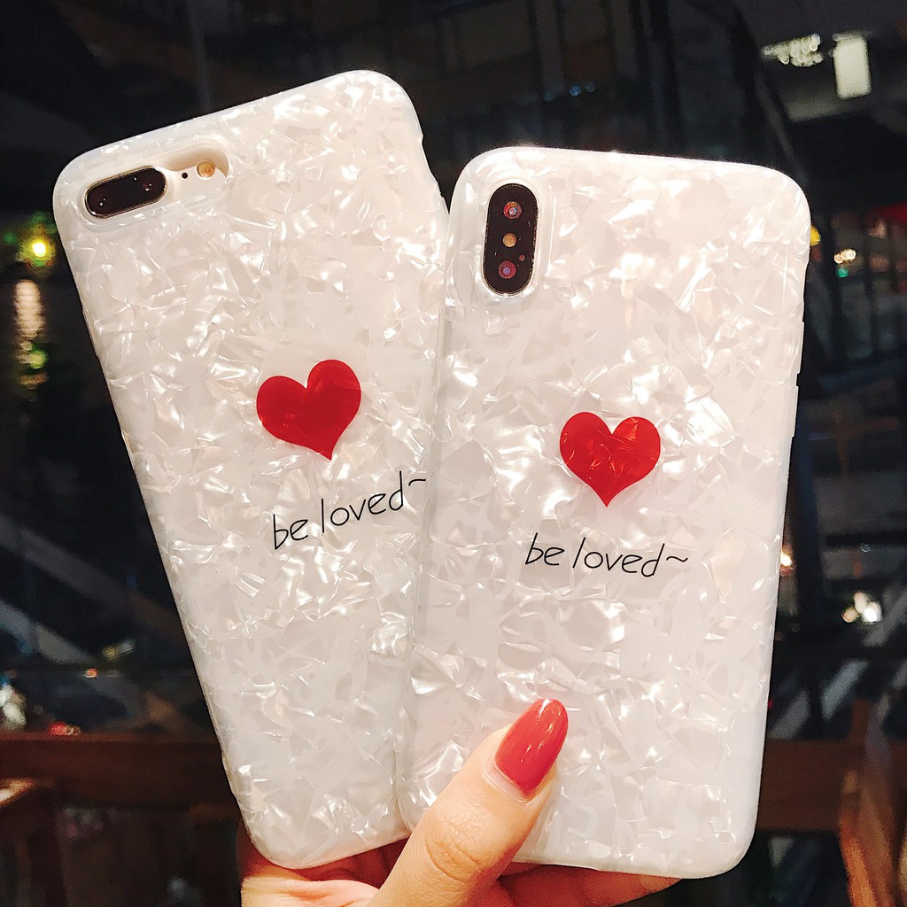Ốp Tim Xà Cừ Beloved Cho Iphone