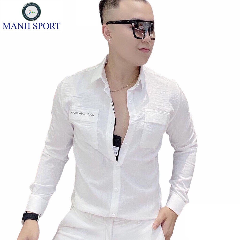 Áo Sơ Mi Nam Dài Tay Màu Đen Có Túi Chất Vải Đũi Xước Chống Nhăn Form Body [12] | BigBuy360 - bigbuy360.vn