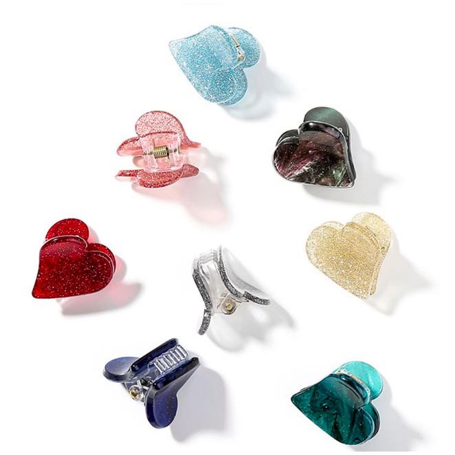 Kẹp Tóc Hình Trái Tim Nhiều Màu Tùy Chọn Xinh Xắn Phong Cách Hàn Quốc Cho Nữ