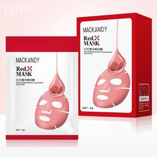 Mặt nạ lựu đỏ collagen mack andy, mặt nạ dưỡng ẩm trắng da giúp phục hồi da