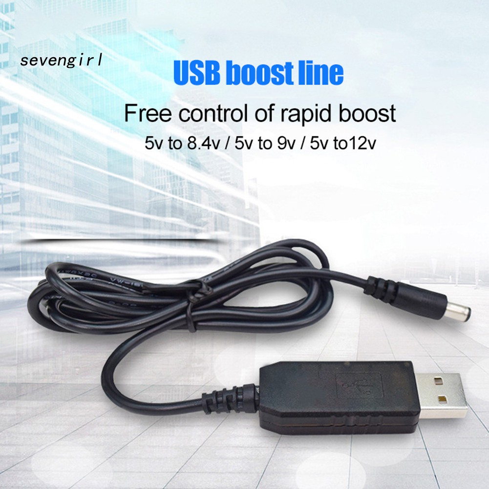 Dây Cáp Chuyển Đổi Nguồn Điện 5.5x2.1mm Từ USB DC 5V Sang 8.4V / 9V / 12V