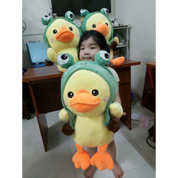 Vịt đội mũ thỏ size 60cm và 45cm