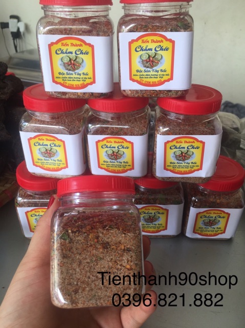 Chẩm chéo chấm hoa quả, thịt luộc