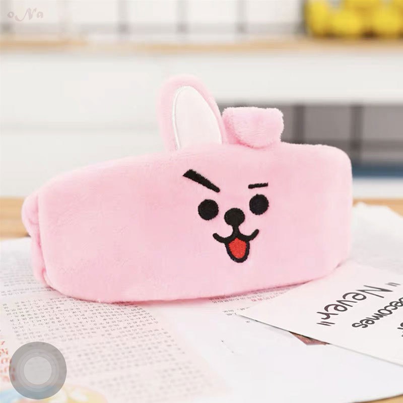 Băng Đô Rửa Mặt / Trang Điểm Co Giãn Họa Tiết Bt21 Dễ Thương