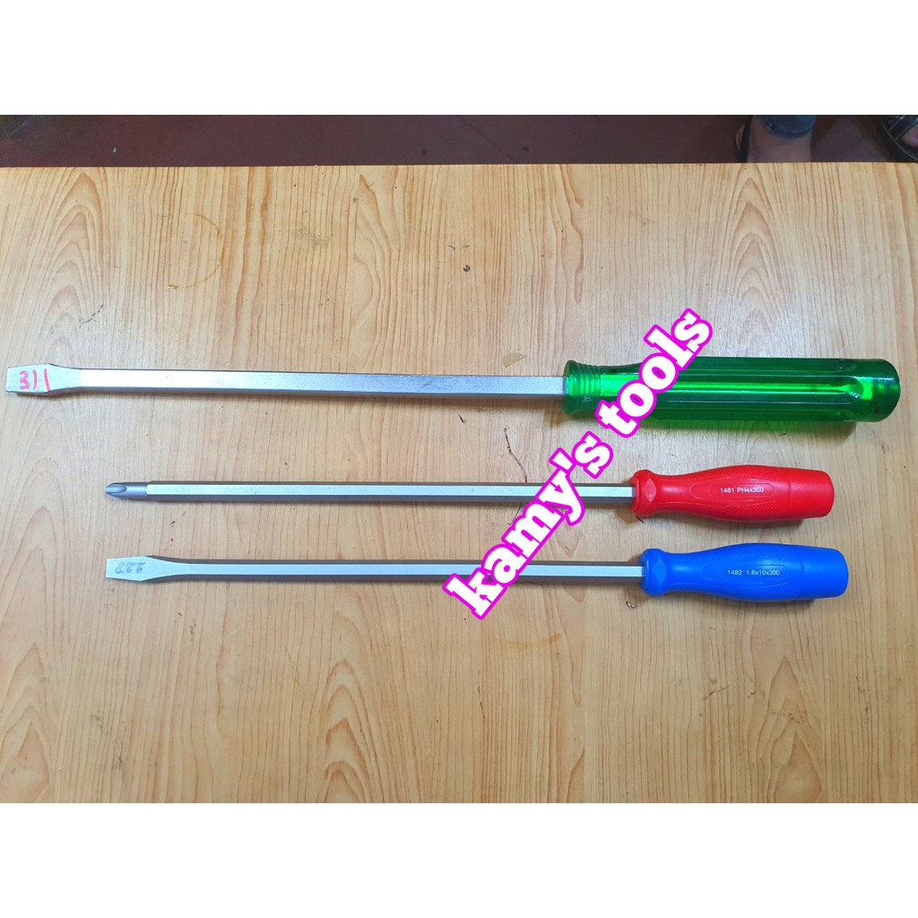 Tua vít đóng đầu bake dẹp 10x300mm Kingtony 14810412, 14821012 và 14x382mm (tô vít đóng)