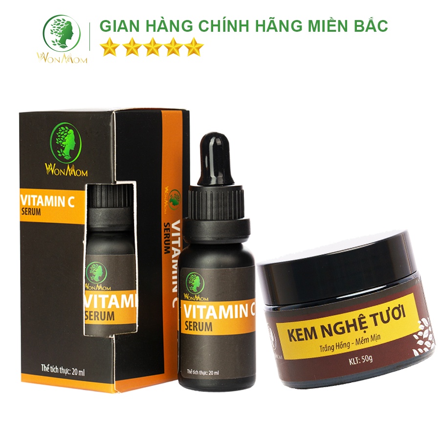 Bộ dưỡng trắng da mặt, sạch nám cơ bản Wonmom 