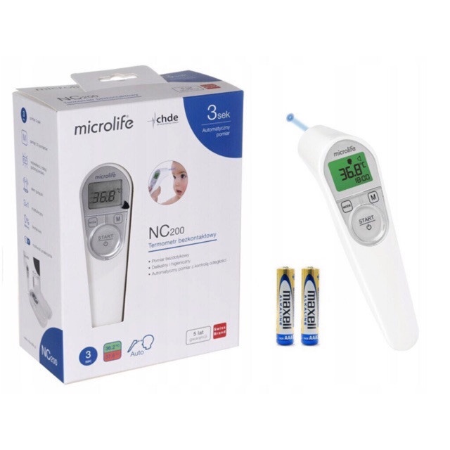Nhiệt kế đo trán Microlife NC200 - Bảo hành 24 tháng - Hàng chính hãng