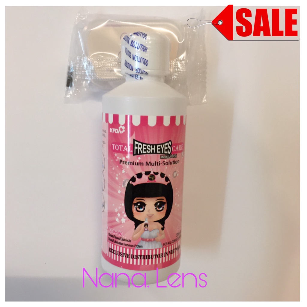 Nước ngâm lens - kính áp tròng chuyên dụng Fresh eyes