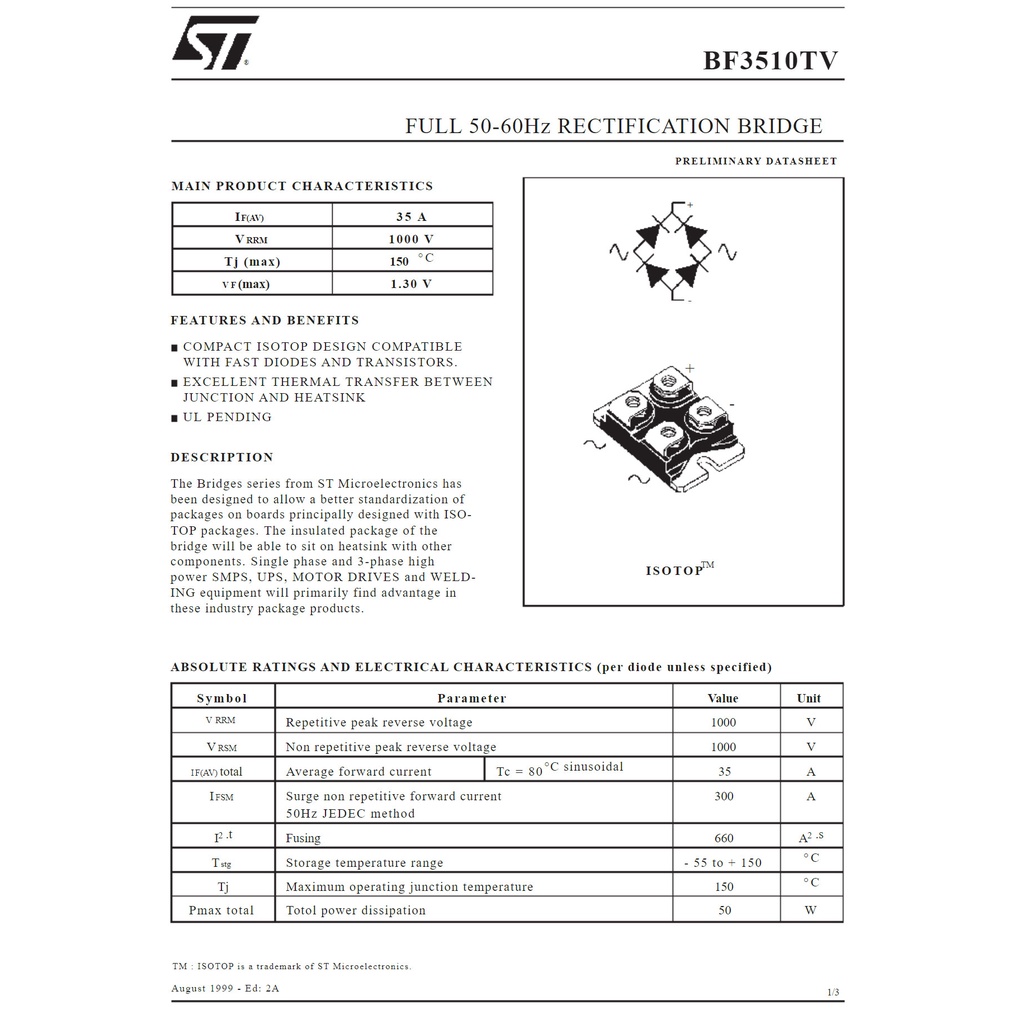 BF3510TV Diode Module Tháo Máy