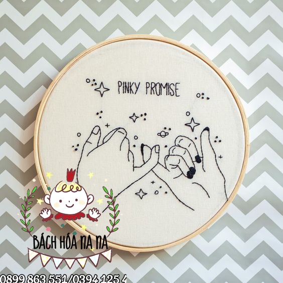HANDMADE Bộ Tranh Thêu Chữ Thập Tự Làm Họa Tiết ĐÔI TAY/ NGHỀ THÊU HOOP TRANG TRÍ NHÀ / BÁCH HÓA NA NA