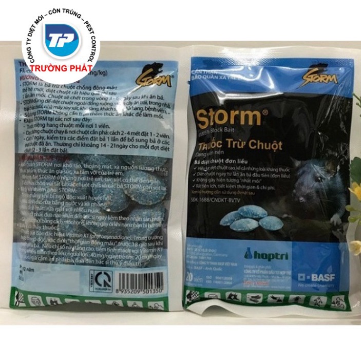 THUỐC DIỆT CHUỘT STORM GÓI 20 VIÊN [CHÍNH HÃNG]