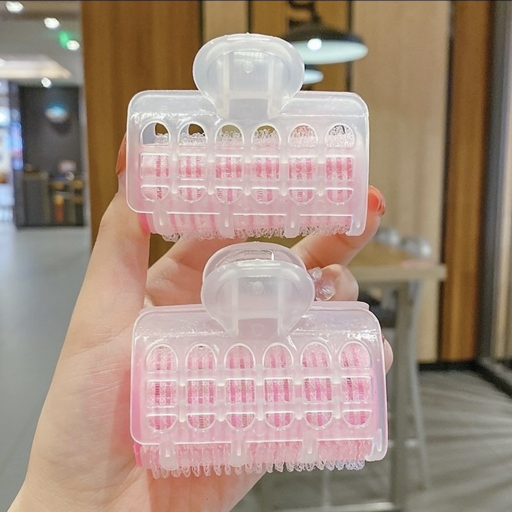 Lô cuốn tóc có kẹp cố định tạo độ xoăn phồng cho tóc