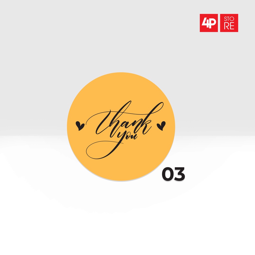 50 CÁI DECAL THANK YOU 3CM  - PHONG CÁCH TỐI GIẢN - HỎA TỐC