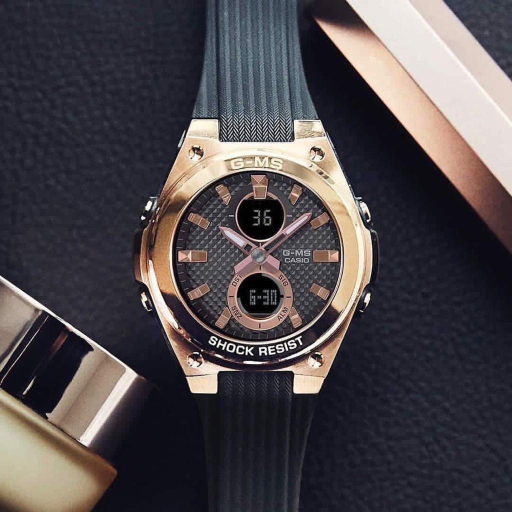 Đồng Hồ Nữ Casio Baby-G MSG-C100G-1ADR - Gờ Mặt Kim Loại - Chống Nước 100m- bảo hành