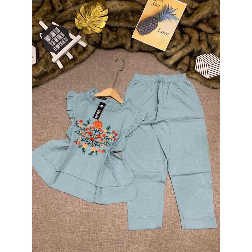 Set Bộ vải Đũi Duyên Dáng Hot SBLD-1001