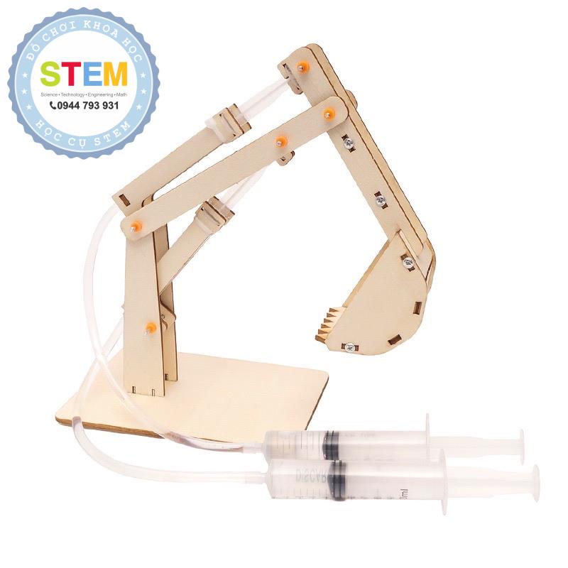 Máy xúc thủy lực tự lắp ráp DIY| Đồ chơi STEM