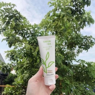 Gel tẩy tế bào chết trà xanh celluna - sáng da - sạch mụn