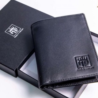 Ví nam da bò cao cấp nam - màu đen dáng ví đứng tinh tế full box