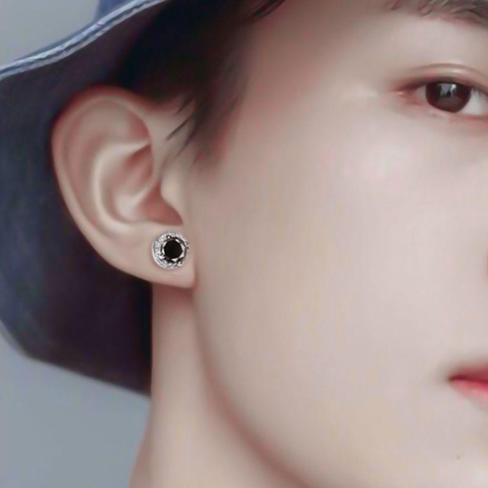 Khuyên Tai Tròn Mini Phong Cách Hip Hop Đơn Giản Cá Tính Cho Nam