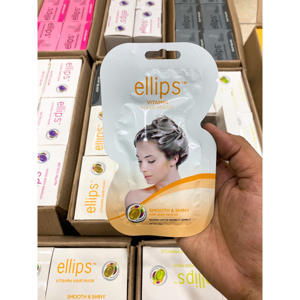 Kem Ủ Tóc Ellips Vitamin Hair Mask Dạng Gói 18g~20g Chính Hãng Công Ty