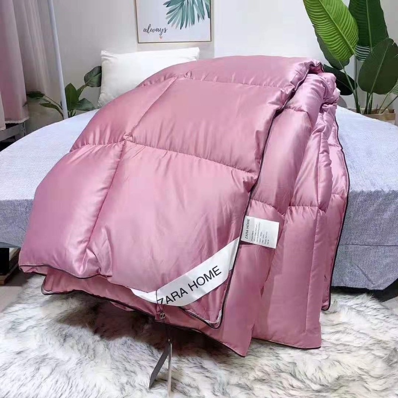 Chăn phao lông vũ nhân tạo Zara home ấm áp nhập khẩu cao cấp nặng 2,6kg
