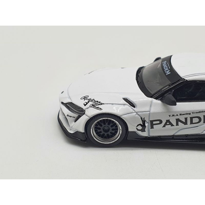 Xe Mô Hình Pandem Toyota GR Supra V1.0 White LHD 1:64 Mini GT (Trắng)