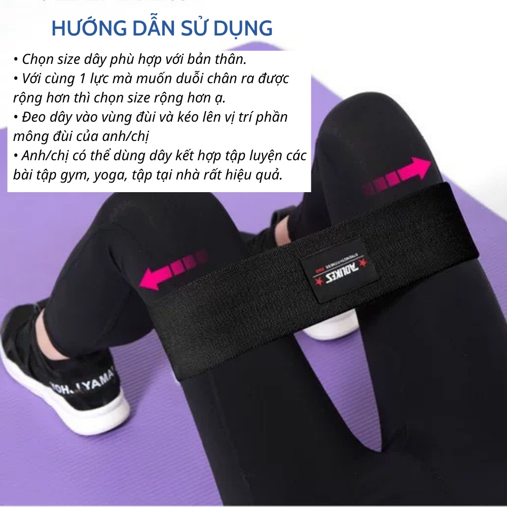 Dây Đàn Hồi Kháng Lực Tập Mông Powerband Chính Hãng AOLIKES AL3603