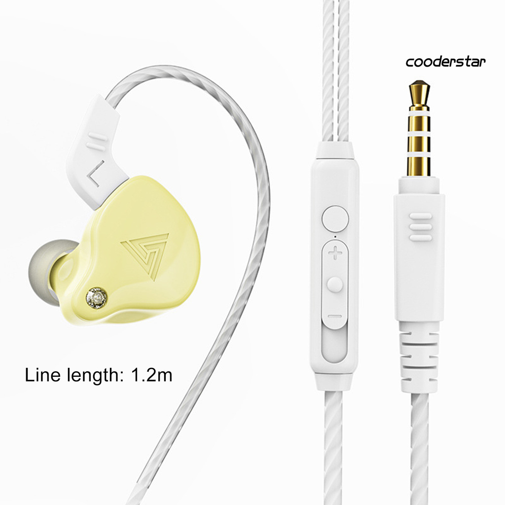 cooderstar QKZ AK6-X 1.2m Wired Earphone In-ear HiFi Heavy Bass Line Control Headphone with Mic for Music
