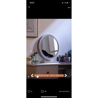 gương để bàn có đèn led