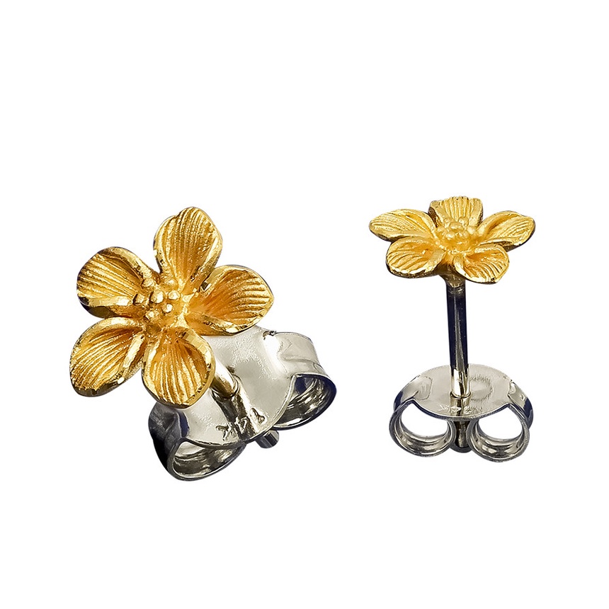 PRIMA Bông Tai Vàng 24K - Hình Hoa Mai nhỏ - 111E1645