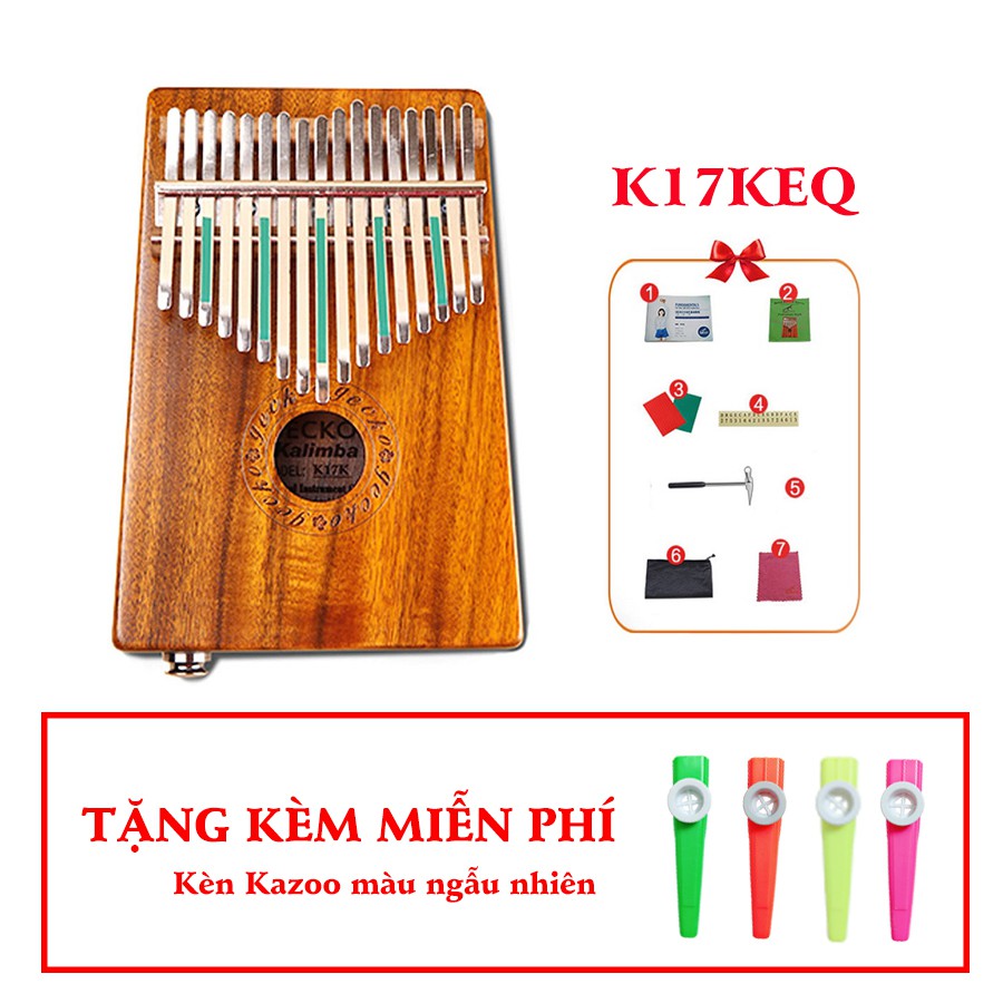 Đàn Kalimba 17 Phím Woim K17KEQ Tặng Kèm Kèn Kazoo Dream Walker