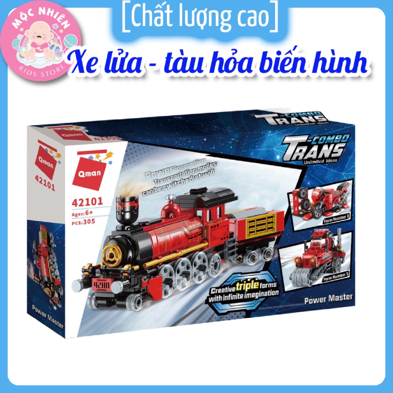 Lego Đồ chơi xếp hình lắp ráp lego Qman 42101 - Tàu hỏa xe lửa biến hình (305 mảnh ghép) dành cho bé trên 6 tuổi